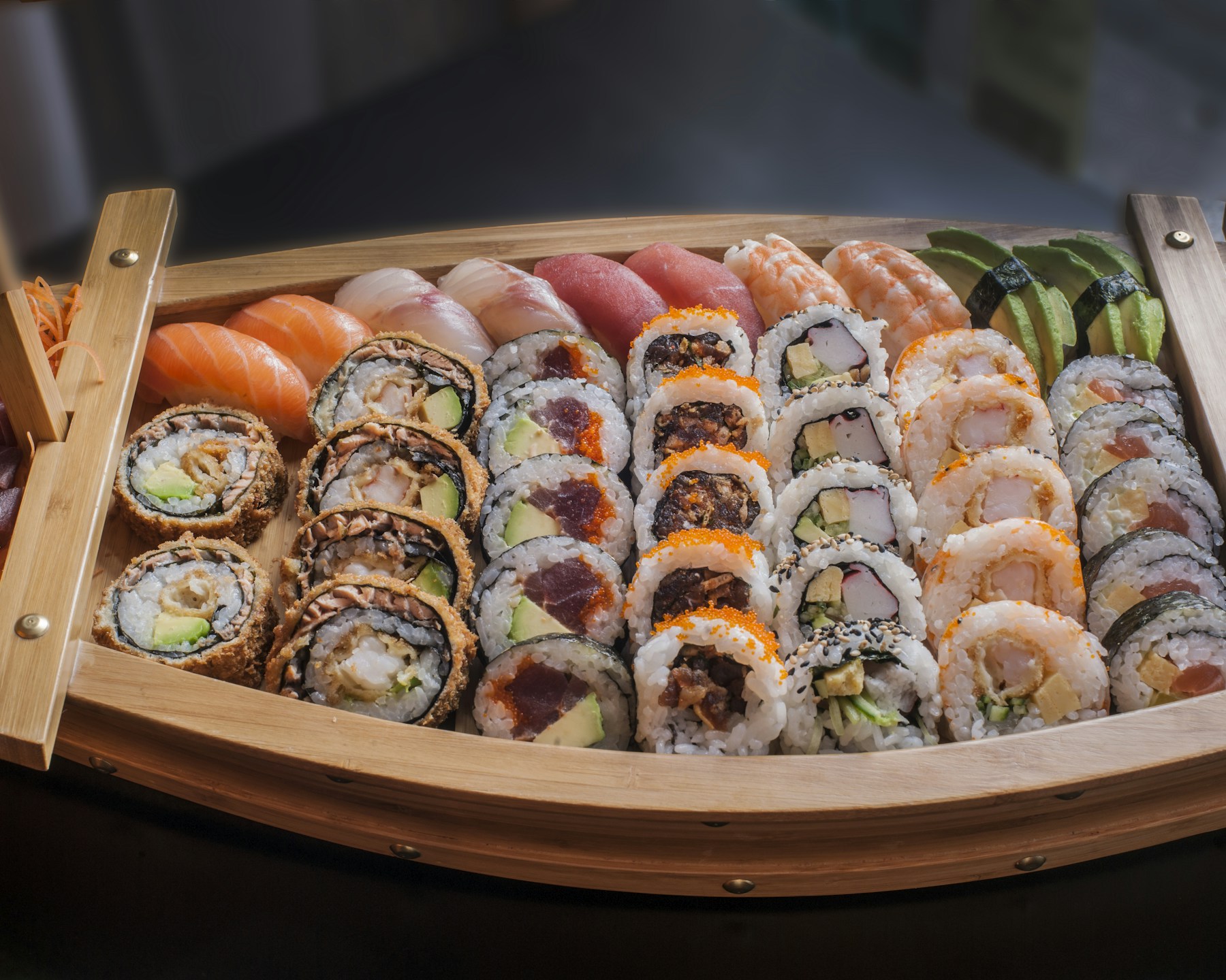 A selection of sushi and special rolls